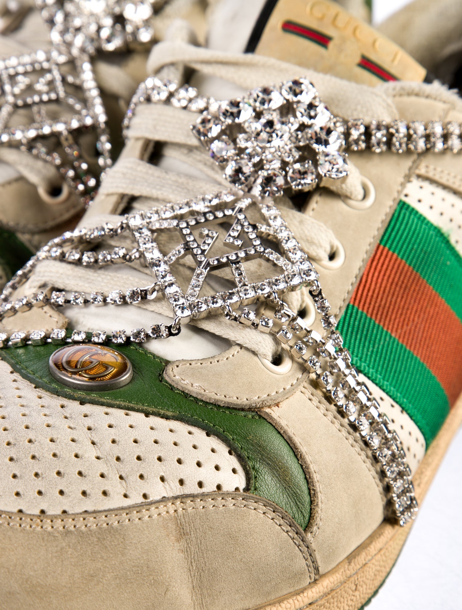 Gucci Web Accent Suede Sneakers